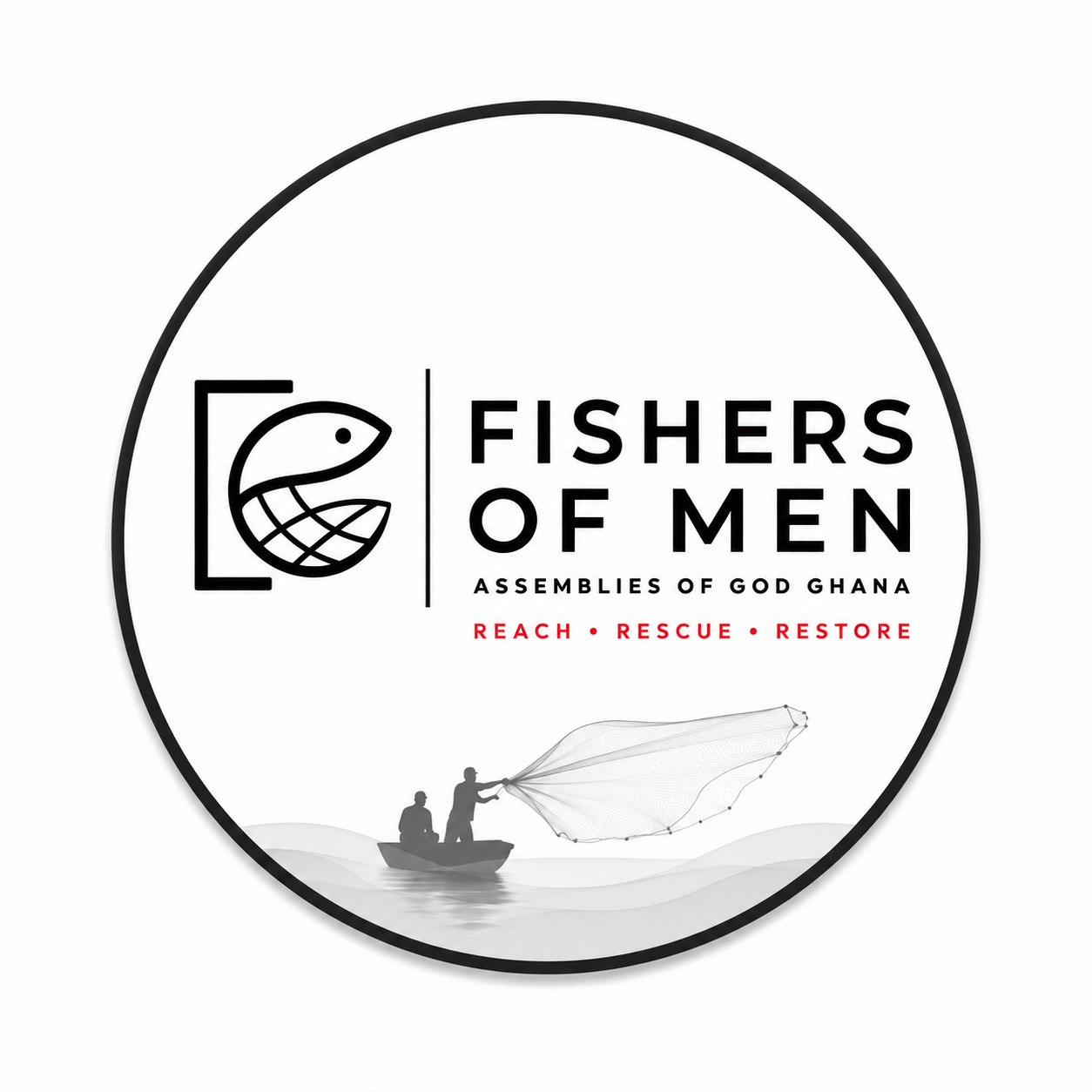 Fishers of Men Assemblies of God Ghana logo
